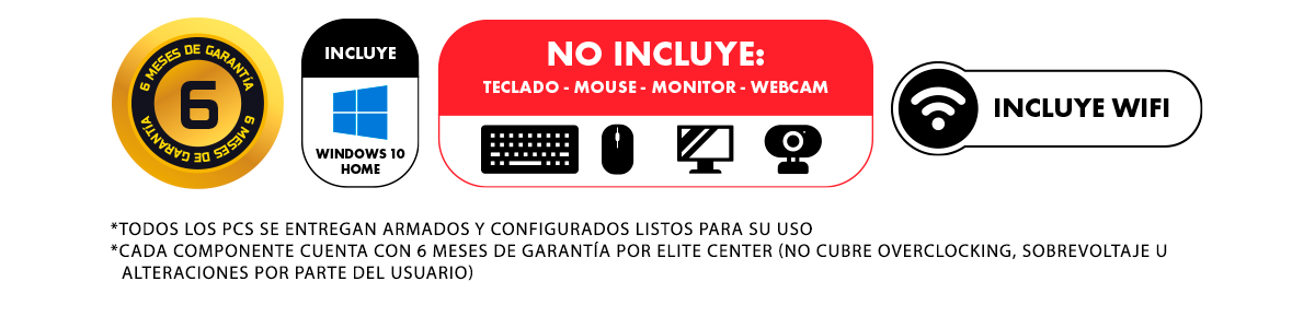 ELITE PC GAMER - Athlon 3000G, 8GB RAM RGB v4 - Serie ORO - - en Elite Center