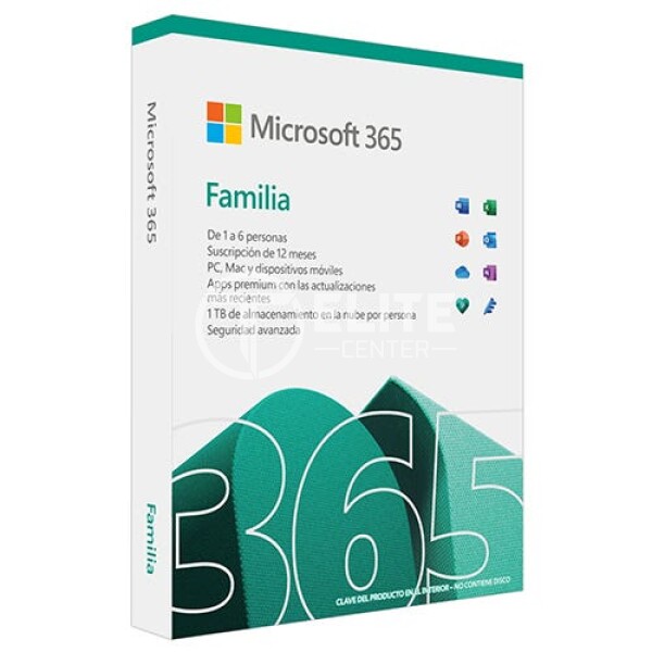 Microsoft 365 Family - Licencia básica - hasta 6 personas - Win, Mac, Android, iOS - Español - - en Elite Center