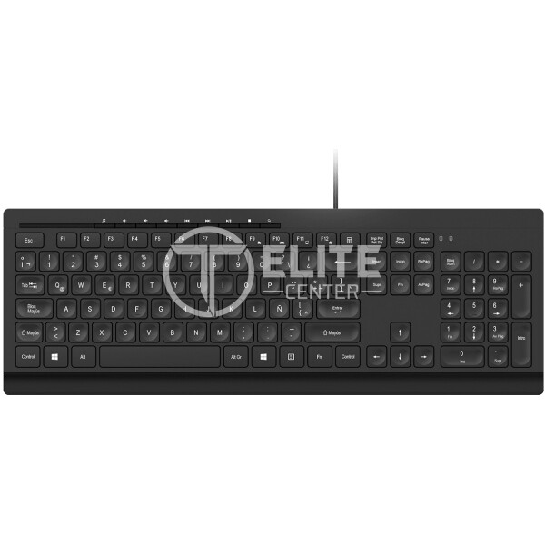 Klip Xtreme - Keyboard - Wired - Spanish - USB - Black - Multimedia keys - - en Elite Center
