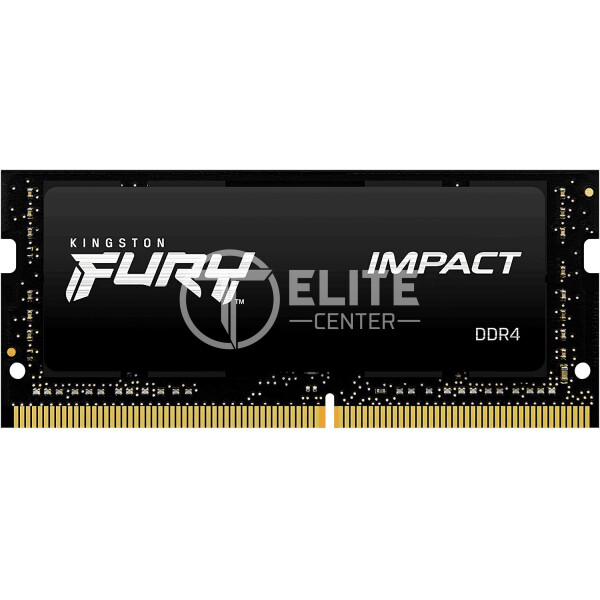 Kingston FURY Impact - DDR4 - módulo - 8 GB - SO-DIMM de 260 espigas - 3200 MHz / PC4-25600 - CL20 - 1.2 V - sin búfer - no ECC - negro - en Elite Center