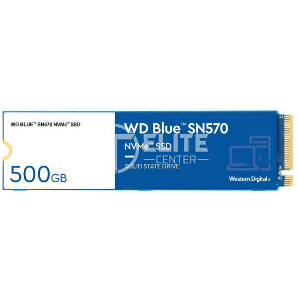 WD Blue SN570 NVMe SSD WDS500G3B0C - Unidad en estado sólido - 500 GB - interno - M.2 2280 - PCI Express 3.0 x4 (NVMe) - - en Elite Center