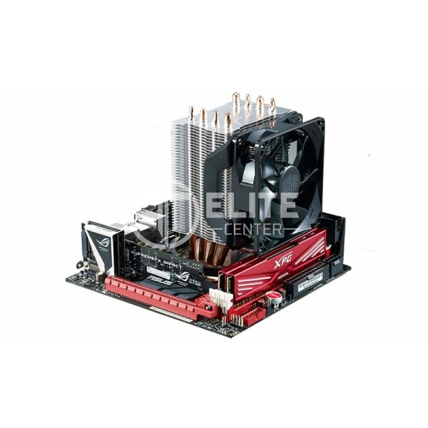 Disipador de Procesador Cooler Master Hyper H411R, 4 heat pipes, White Led, LGA1151, AMD AM4 - - en Elite Center