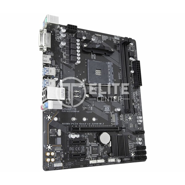 Placa Madre Gigabyte A320M-H / AMD A320 - Socket AM4 - 2xDDR4 - HDMI - DVI - USB 3.1 - Micro ATX - en Elite Center