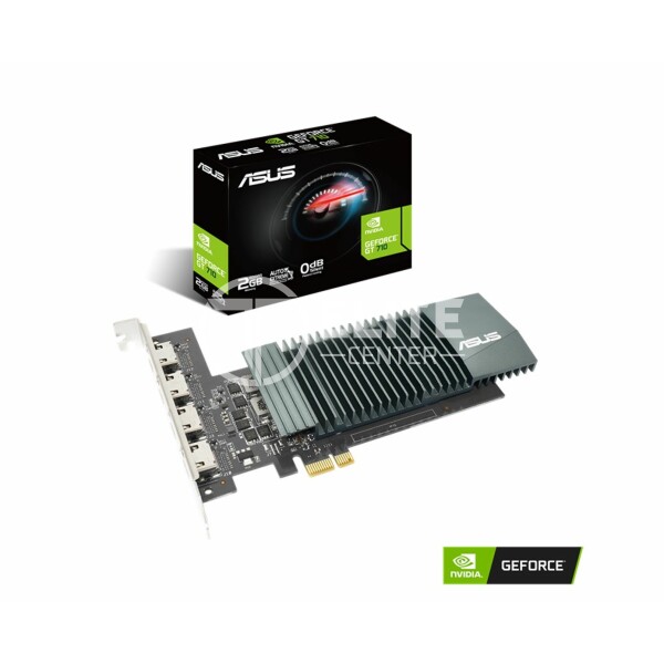 Tarjeta de Video ASUS GeForce GT 710 2GB 64-Bit GDDR5 HDMI VGA DVI - GT710-4H-SL-2GD5 - en Elite Center