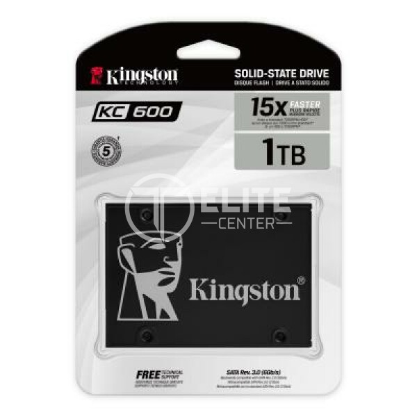 Kingston - 1024 GB - 2.5" - Solid state drive - - en Elite Center