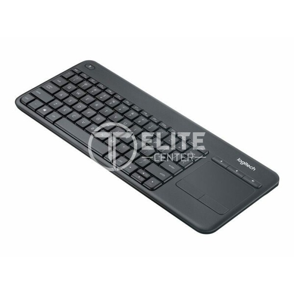 Logitech Wireless Touch Keyboard K400 Plus - Teclado - con panel táctil - inalámbrico - 2.4 GHz - negro - - en Elite Center