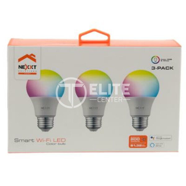 Nexxt Solutions Connectivity - Light Bulb - A19 RGB 220V 3PK - - en Elite Center