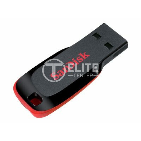 SanDisk Cruzer Blade - Unidad flash USB - 128 GB - USB - negro, rojo - - en Elite Center