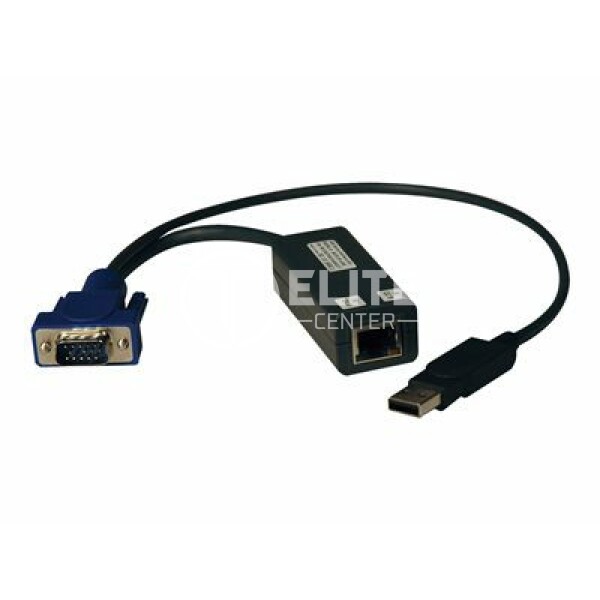 Tripp Lite USB Single Server Interface Unit Virtual Media KVM Switch HD15 USB RJ45 TAA - Alargador KVM - hasta 30 m - - en Elite Center