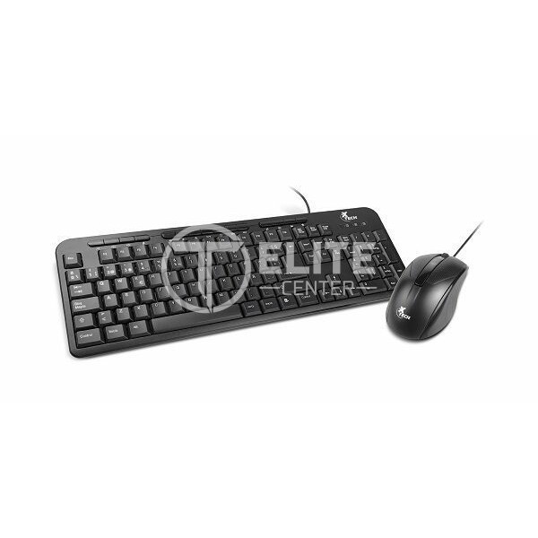Xtech - Keyboard and mouse set - Wired - Spanish - USB - Black - Multimedia XTK-301S - - en Elite Center