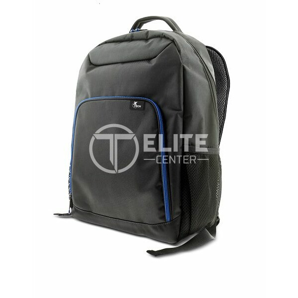 Xtech XTB-211 Mochila para laptop- 15.6" - Poliéster - Color Negro con detalles en azul - Bolsillo frontal para accesorios con organizador interior - Bolsillo de malla laterales - - en Elite Center