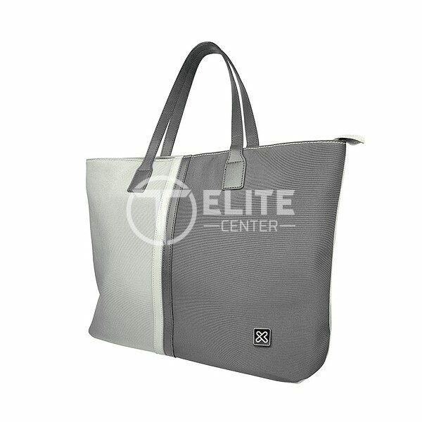 Klip Xtreme - Notebook carrying case and handbag - 15.6" - 1200D polyester - Gray/White - Ladies Bag - - en Elite Center