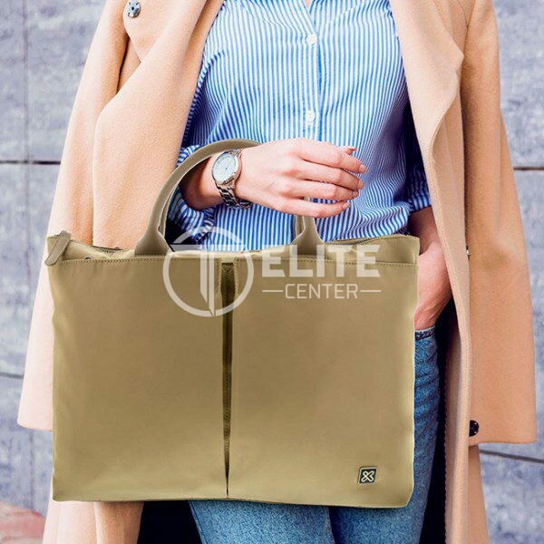 Klip Xtreme - Notebook carrying case and handbag - 15.6" - 1680D nylon - Beige - - en Elite Center
