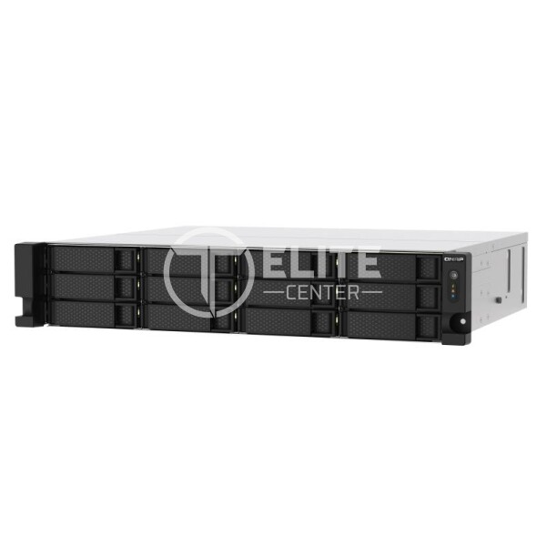 QNAP TS-1253DU-RP - Servidor NAS - 12 compartimentos - montaje en bastidor - SATA 6Gb/s - RAID 0, 1, 5, 6, 10, JBOD, 5 Hot Spare, intercambio en caliente 6, conexión en caliente de recambio, 10 repuesto rápido, 1 repuesto rápido, intercambio en caliente 60 - RAM 4 GB - 2.5 Gigabit Ethernet - iSCSI soporta - 2U - - en Elite Center
