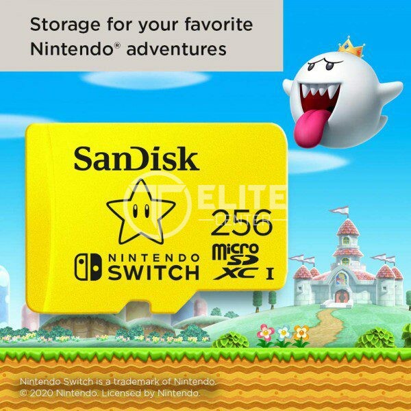 Memoria MicroSDXC 256GB Sandisk para Nintendo Switch, Lectura 100MB/s, Escritura 90MB/s - en Elite Center