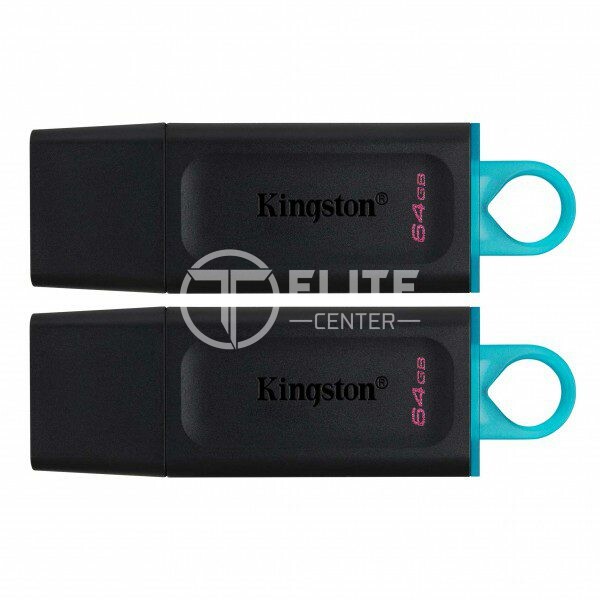 Kingston DataTraveler Exodia - Unidad flash USB - 64 GB - USB 3.2 Gen 1 (paquete de 2) - en Elite Center