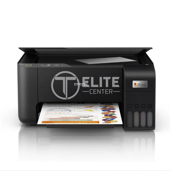 Epson EcoTank L3210 - Impresora multifunción - color - chorro de tinta - rellenable - 216 x 297 mm (original) - 215.9 x 1200 mm (material) - hasta 7 ppm (copiando) - hasta 10 ppm (impresión) - 100 hojas - USB 2.0 - - en Elite Center
