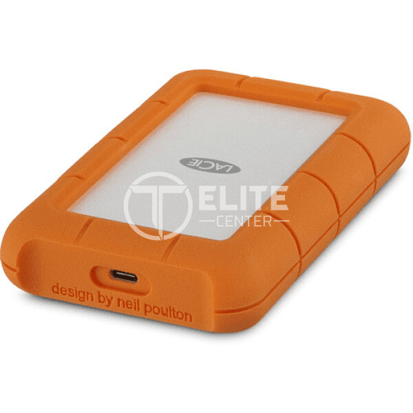 LaCie Rugged USB-C - Disco duro - 4 TB - externo (portátil) - USB 3.1 Gen 1 (USB-C conector) - naranja - - en Elite Center