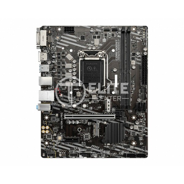 MSI H410M-A PRO LGA1200 DDR4 (LGA1200, DDR4 2133/2933MHz, M.2, MicroATX) - - en Elite Center