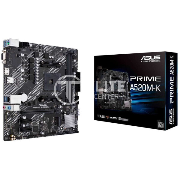 Placa Madre ASUS Prime A520M-K AM4 AMD Ryzen A520M-K, SATA 6Gb/s, M.2, HDMI, VGA, Micro-ATX, DDR4 - en Elite Center