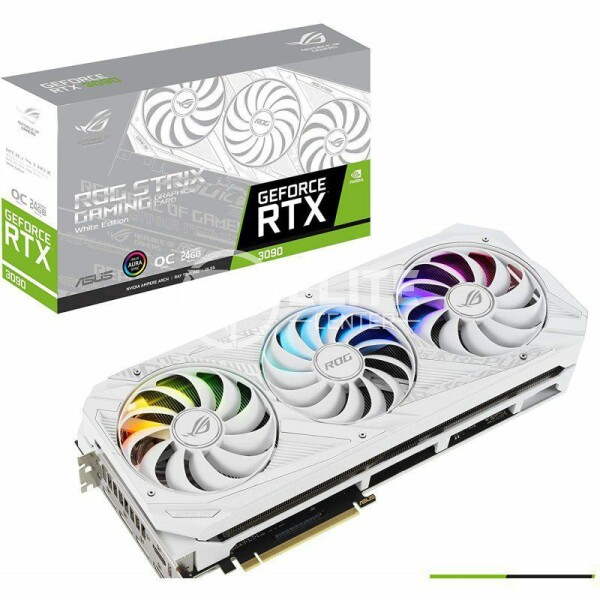 Tarjeta de video ASUS ROG Strix GeForce RTX 3090 OC White Edition de 24GB GDDR6X - - en Elite Center