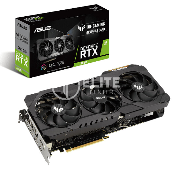 Tarjeta de video Asus TUF Gaming GeForce RTX 3080, 10GB, GDDR6X, 320-Bit, RGB, PCIe 4.0, DisplayPort - - en Elite Center