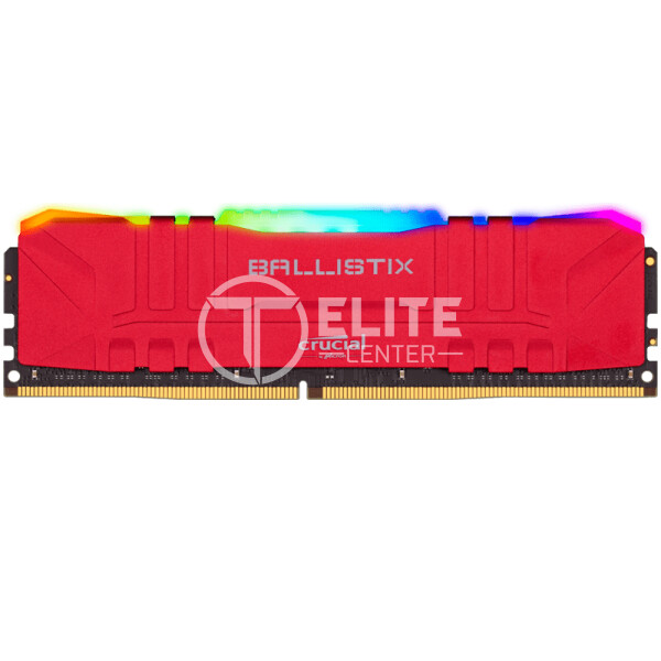 Memoria Ram RGB DDR4 8GB 3000MHz PC4-25600 Crucial Ballistix RED RGB LED, 1.35V - BL8G30C15U4RL - en Elite Center