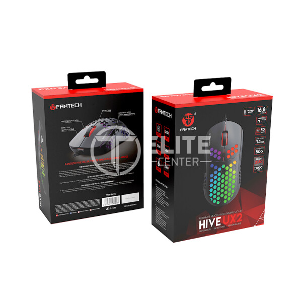 Mouse Gamer Fantech Hive UX2 12.000 DPI Black Edition - en Elite Center