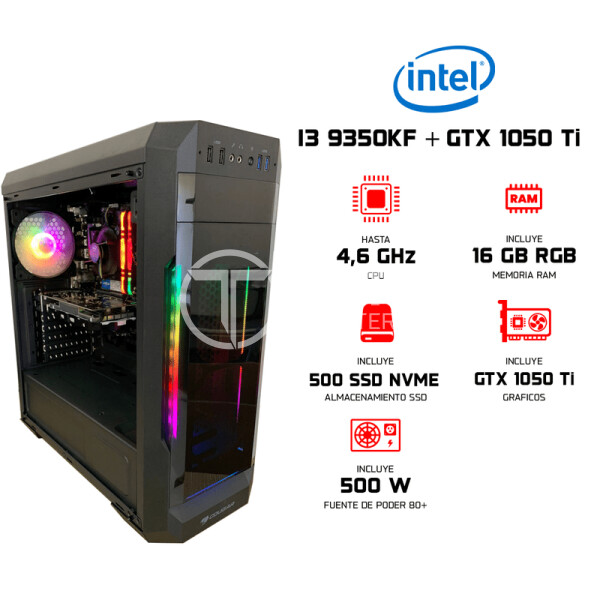 ELITE PC GAMER - Intel 9350KF - GTX 1050 Ti, 16GB RAM RGB - Serie DIAMANTE - - en Elite Center