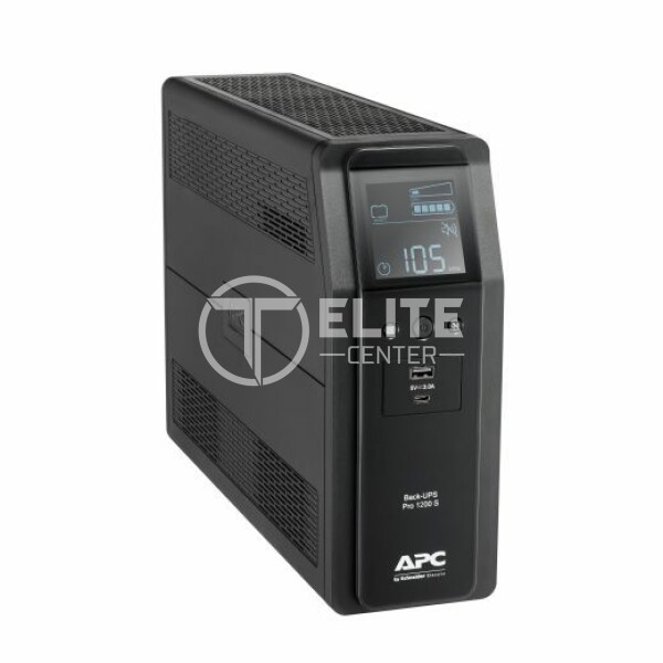 APC Back-UPS Pro BR1200SI - UPS - CA 220-240 V - 720 vatios - 1200 VA - USB - conectores de salida: 8 - negro - - en Elite Center