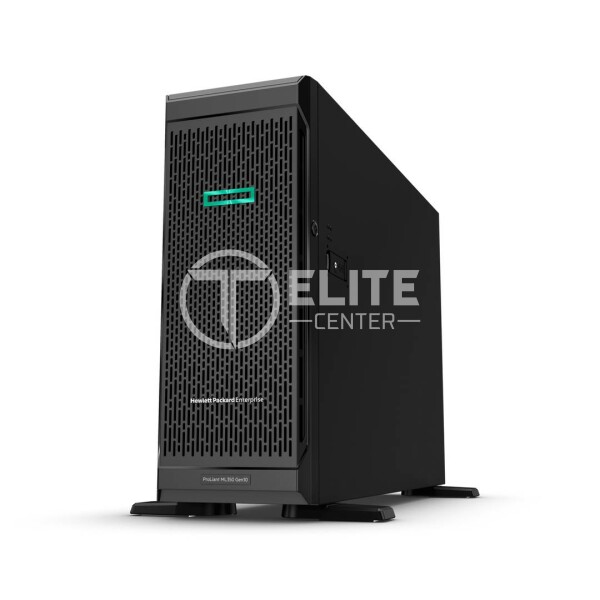 HPE ProLiant ML350 Gen10 Base - Servidor - torre - 4U - 2 vías - 1 x Xeon Silver 4210R / 2.4 GHz - RAM 16 GB - SAS - hot-swap 2.5" bahía(s) - sin disco duro - GigE - monitor: ninguno - en Elite Center