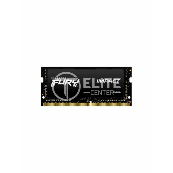 Kingston FURY Impact - DDR4 - módulo - 8 GB - SO-DIMM de 260 espigas - 3200 MHz / PC4-25600 - CL20 - 1.2 V - sin búfer - no ECC - negro - en Elite Center