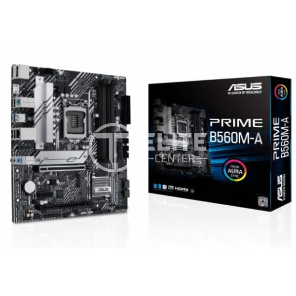Placa Madre Asus Prime B560M-A, Micro-ATX, LGA1200, DDR4, PCI-e 4.0, M.2, Sata 6Gb/s, HDMI - - en Elite Center