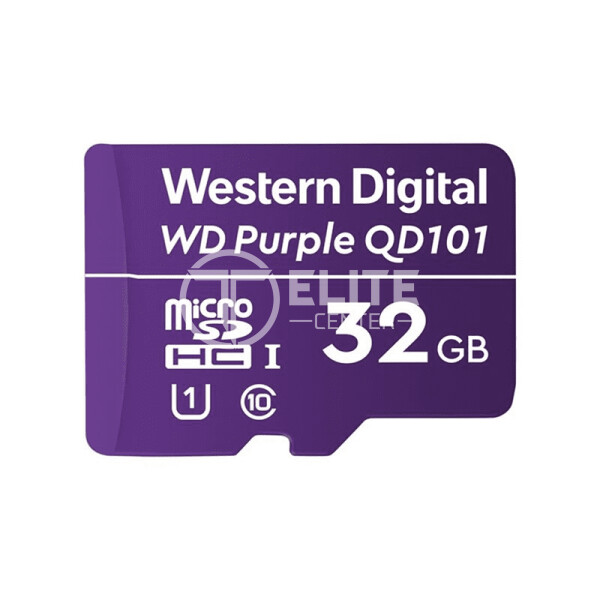 WD Purple SC QD101 WDD032G1P0C - Tarjeta de memoria flash - 32 GB - UHS-I U1 / Class10 - microSDHC - púrpura - - en Elite Center