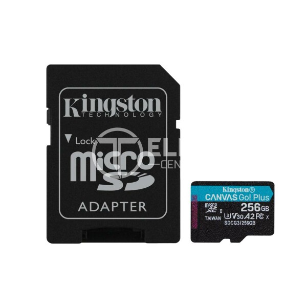 Kingston - Tarjeta de memoria flash (adaptador microSDXC a SD Incluido) - 256 GB - A2 / Video Class V30 / UHS-I U3 / Class10 - microSDXC UHS-I - en Elite Center