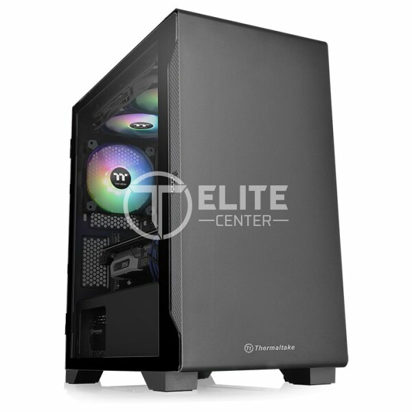 Gabinete Gamer Thermaltake S100 TG, Micro case, Micro ATX, Mini-ITX, Vidrio templado, Color negro - en Elite Center