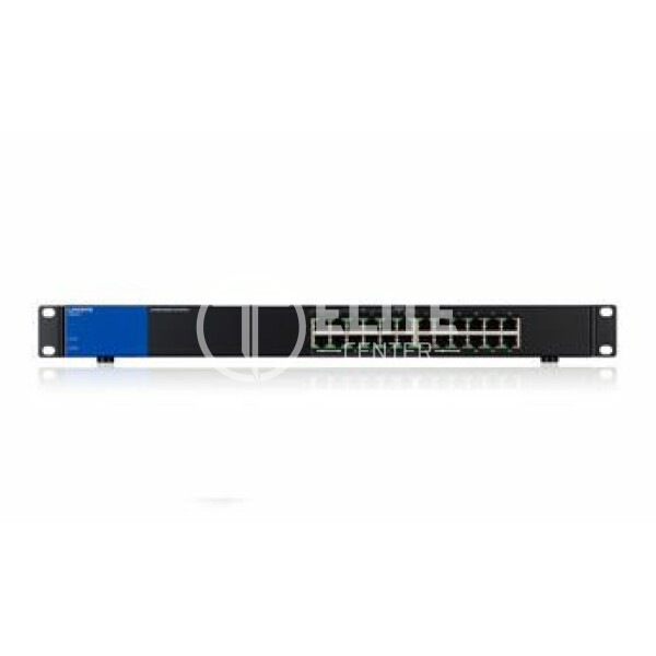 Linksys Business LGS124P - Conmutador - sin gestionar - 12 x 10/100/1000 (PoE+) + 12 x 10/100/1000 - montaje en rack - PoE+ (120 W) - ca 100/230 V - - en Elite Center