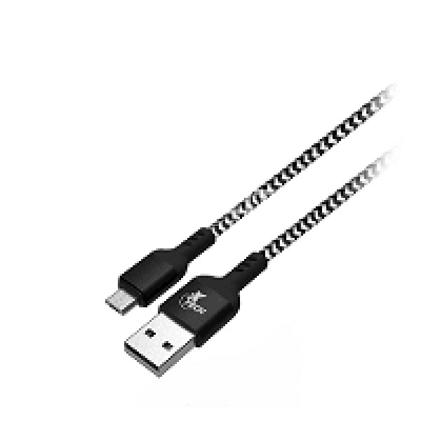 Xtech - USB cable - 4 pin USB Type A - 5 pin Micro-USB Type B - 1.8 m - Black & white - Braided XTC-366 - - en Elite Center