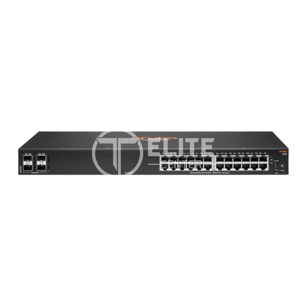HPE Aruba 6100 24G 4SFP+ Switch - Conmutador - Gestionado - 24 x 10/100/1000 + 4 x 1 Gigabit / 10 Gigabit SFP+ - flujo de aire de lado a lado - montaje en rack - - en Elite Center