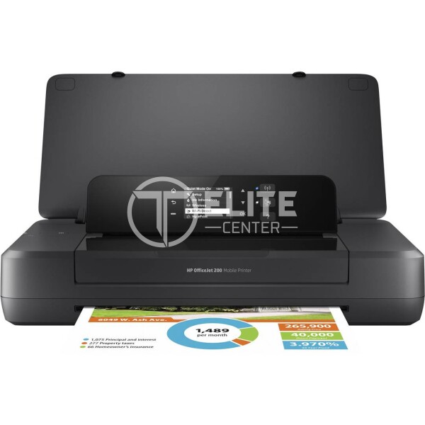 HP Officejet 200 Mobile Printer - Impresora - color - chorro de tinta - A4/Legal - 1200 x 1200 ppp - hasta 20 ppm (monocromo) / hasta 19 ppm (color) - capacidad: 50 hojas - USB 2.0, host USB, Wi-Fi - - en Elite Center