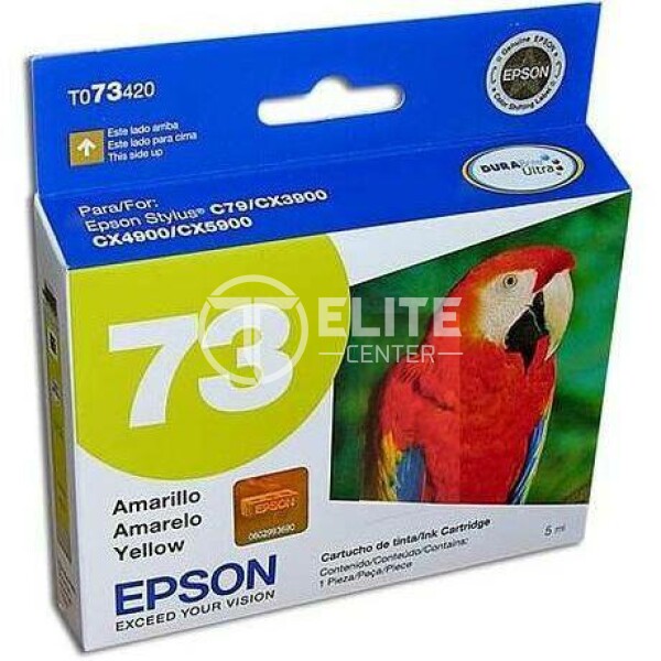 Epson 73 - Amarillo - original - cartucho de tinta - para Stylus C79, CX3900, CX4900, CX5900 - - en Elite Center