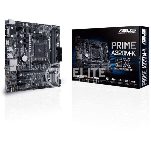 Placa Madre ASUS Prime A320M-K AMD Ryzen AM4 DDR4 HDMI VGA M.2 Micro-ATX - - en Elite Center