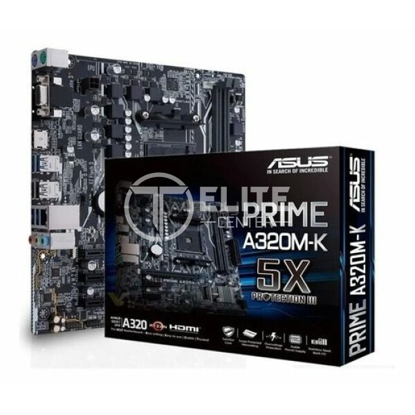 Placa Madre ASUS Prime A320M-K AMD Ryzen AM4 DDR4 HDMI VGA M.2 Micro-ATX - - en Elite Center