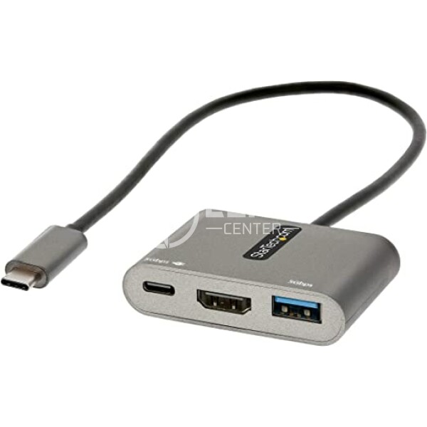 StarTech.com Adaptador Multipuertos USB C, USB Tipo C a HDMI, Vídeo de 4K, PD de 100W, Pass Through, Hub Ladrón USB 3.0 1x USBC 1x USBA, Mini Docking Station USBC para Portátil (CDP2HDUACP2) - Estación de conexión - USB-C / Thunderbolt 3 / Thunderbolt 4 - HDMI - en Elite Center