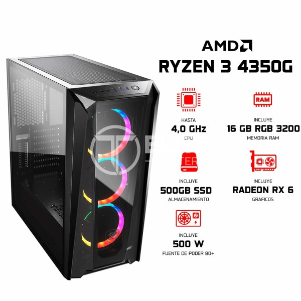 ELITE PC GAMER – Ryzen 3 PRO 4350G v2, 16GB RAM – Serie Platino - - en Elite Center