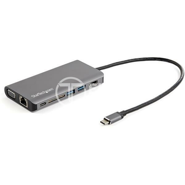 StarTech.com Adaptador Multipuertos USB-C con HDMI o VGA y Cable de Conexión Largo - Mini Docking Station USB Tipo C con Lector SD (DKT30CHVAUSP) - Estación de conexión - USB-C - VGA, HDMI - GigE - - en Elite Center