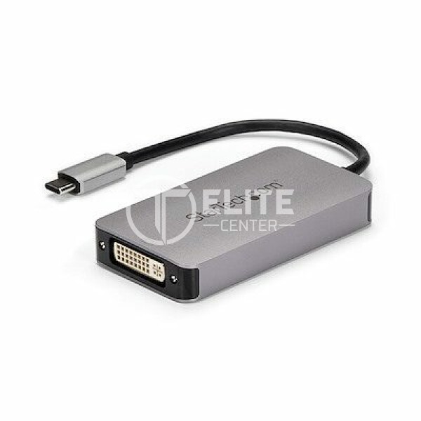 StarTech.com Adaptador USB-C a DVI - Conversor USB Tipo C a DVI con Doble Enlace - Convertidor Activo de Vídeo - 2560x1600 (CDP2DVIDP) - Adaptador de vídeo - enlace doble - USB-C (M) a DVI-I (H) - USB 3.1 - 15.2 cm - activo - gris espacio - para P/N: TB4CDOCK - - en Elite Center