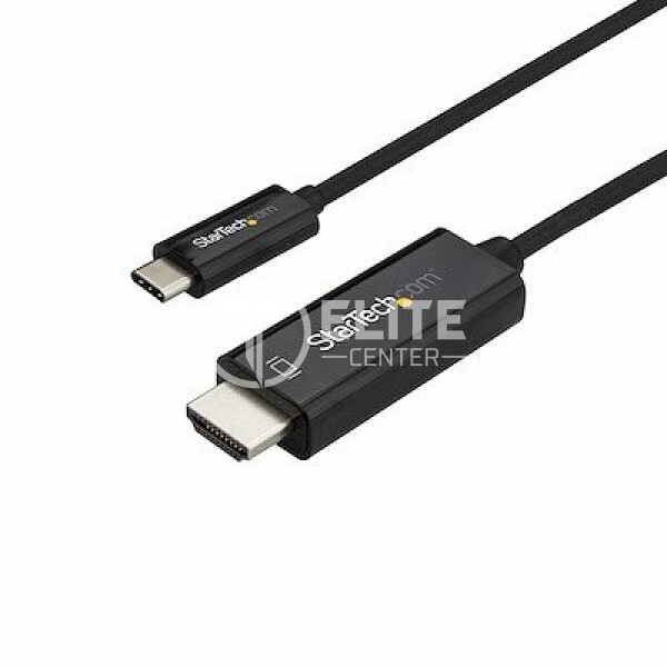 StarTech.com 3ft (1m) USB C to HDMI Cable, 4K 60Hz USB Type C to HDMI 2.0 Video Adapter Cable, Thunderbolt 3 Compatible, Laptop to HDMI Monitor/Display, DP 1.2 Alt Mode HBR2 Cable, Black - 4K USB-C Video Cable (CDP2HD1MBNL) - Cable adaptador - USB-C macho a HDMI macho - 1 m - negro - admite 4K60Hz (3840 x 2160) - para P/N: TB4CDOCK - - en Elite Center
