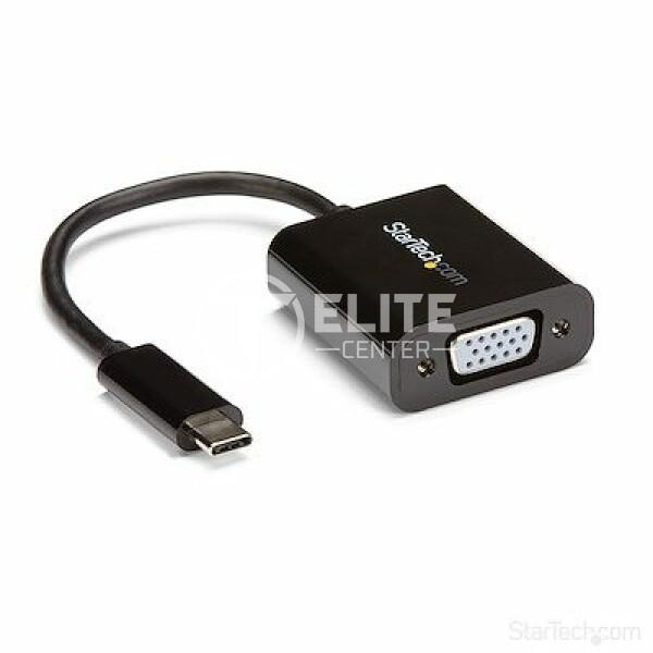 StarTech.com USB-C to VGA Adapter - Black - 1080p - Video Converter For Your MacBook Pro - USB C to VGA Display Dongle (CDP2VGA) - Adaptador USB / VGA - USB-C (M) a HD-15 (VGA) (H) - USB 3.1 Gen 1 / Thunderbolt 3 - 18 m - alimentación USB, admite 1920x1200 (WUXGA) - negro - para P/N: BNDTB10GI, BNDTB210GSFP, BNDTB410GSFP, BNDTB4M2E1, BNDTBUSB3142, TB4CDOCK - - en Elite Center