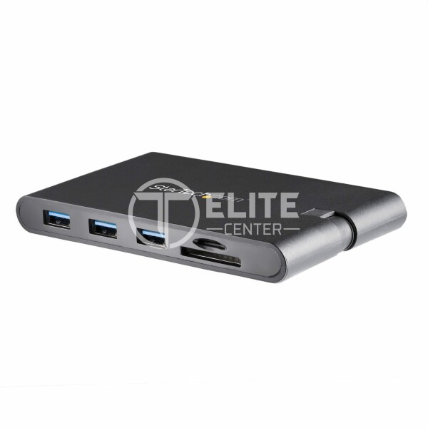 StarTech.com USB C Multiport Adapter, USB Type-C Mini Dock with HDMI 4K or 1080p VGA Video, 100W PD Passthrough, 3x USB 3.0, Gigabit Ethernet, SD & MicroSD Card Reader, USB 3.0 Adapter - USB C HDMI Travel Dock (DKT30CHVSCPD) - Estación de conexión - USB-C - VGA, HDMI - GigE - - en Elite Center